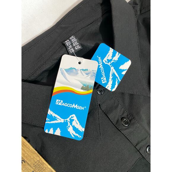 Magco Msen Mens Athletic Stretch Shirt Long Sleeve Fast Dry Outdoor Work 2XL - Picture 5 of 10